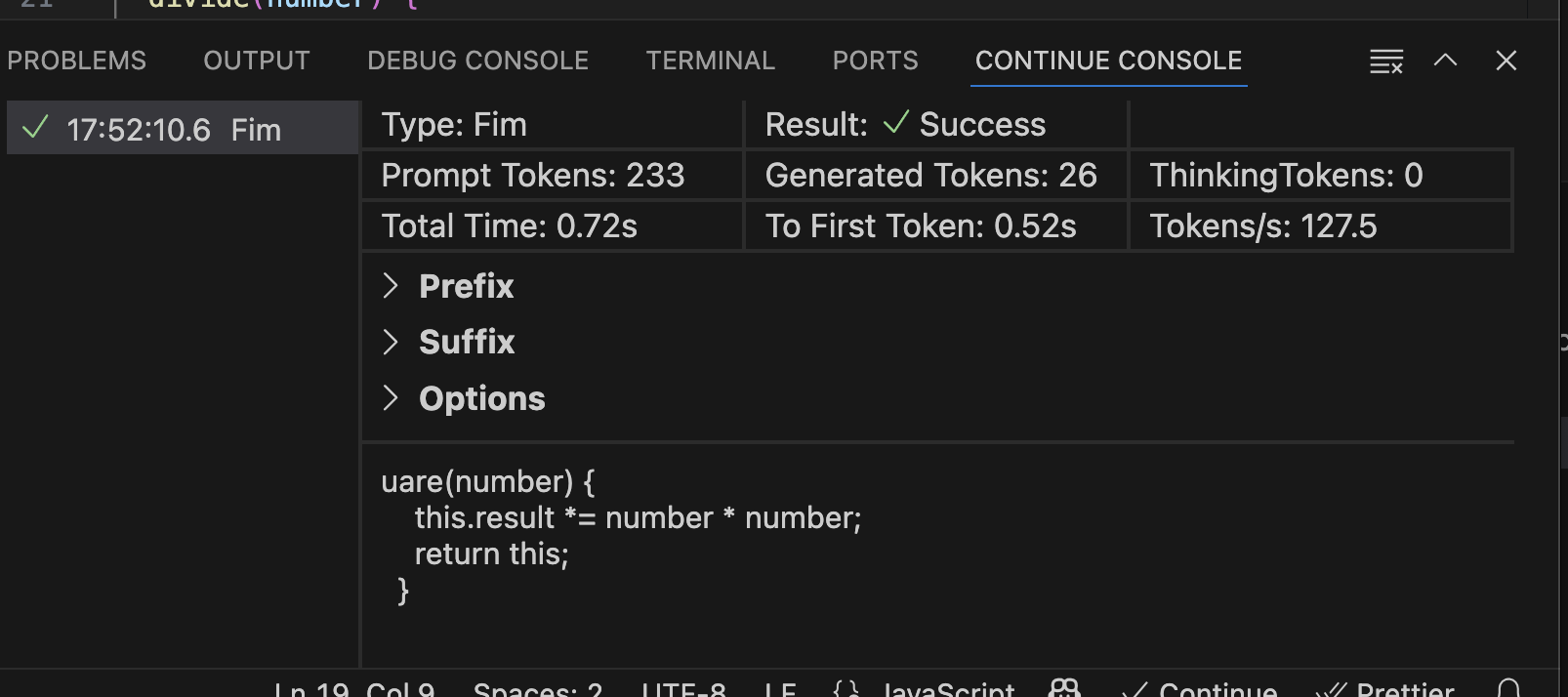 Continue Console